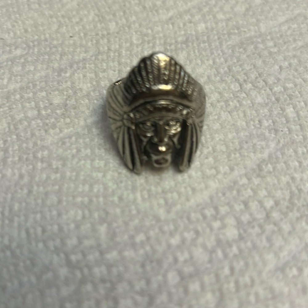 Indian head ring size 9 .Silver